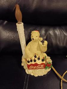 Coca Cola Coke Candle with Bear