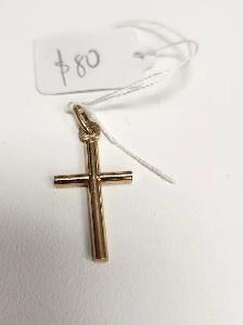 10k Gold Pendants: Crosses, Diamond, Ruby, Aquamarine, Amethyst - Photo 3