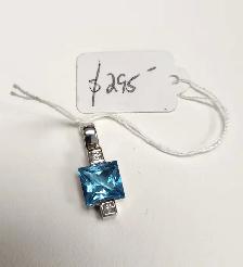 10k Gold Pendants: Crosses, Diamond, Ruby, Aquamarine, Amethyst - Photo 5