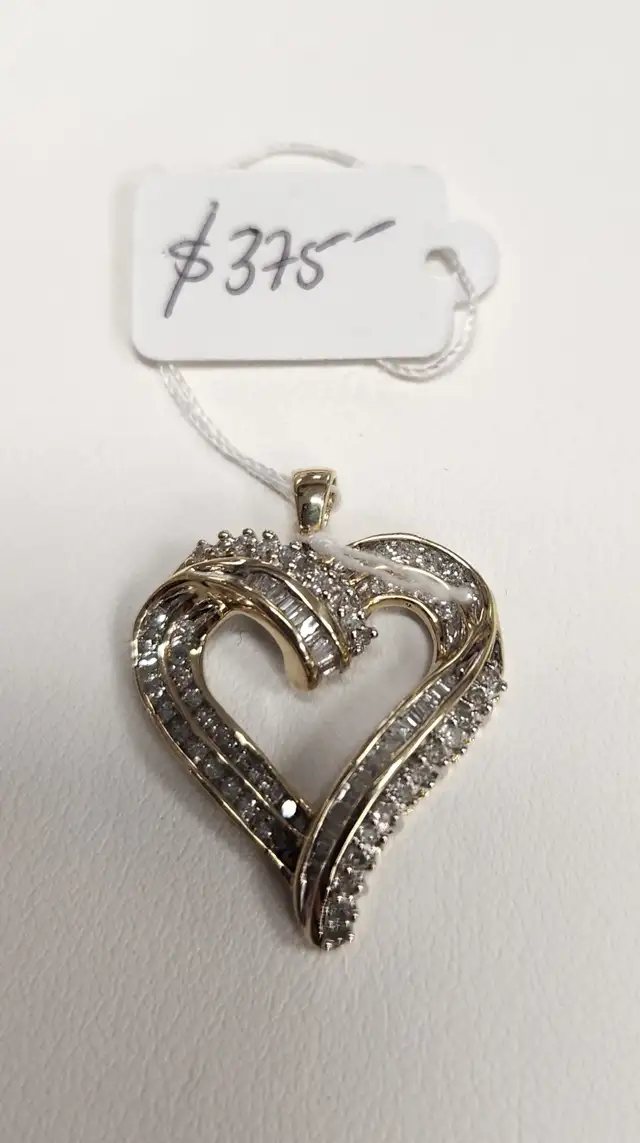 10k Gold Pendants: Crosses, Diamond, Ruby, Aquamarine, Amethyst - Photo 8