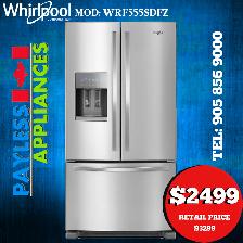 Whirlpool WRF555SDFZ 36' French Door Refrigerator With 24.7 Cu.