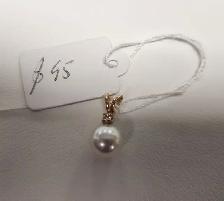 14k Gold Pendants: Cross, Diamonds, Pearls - Photo 5