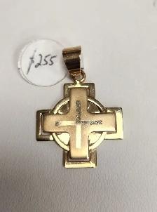18k Gold Pendants: Cross, Sapphire, Diamonds - Photo 2