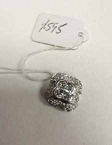 18k Gold Pendants: Cross, Sapphire, Diamonds - Photo 3