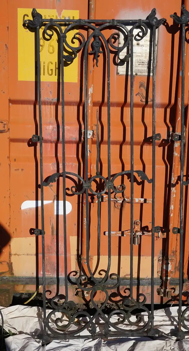 Heavy Wrought Iron Security Grates for Double Entrance Doors