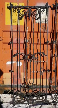 Heavy Wrought Iron Security Grates for Double Entrance Doors