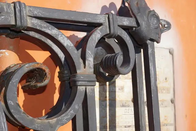 Heavy Wrought Iron Security Grates for Double Entrance Doors - Photo 3