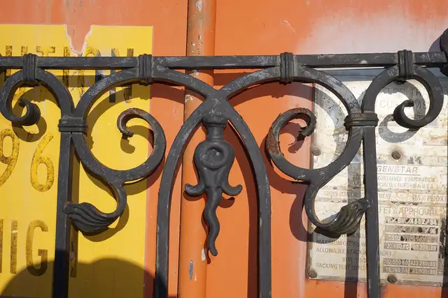 Heavy Wrought Iron Security Grates for Double Entrance Doors - Photo 5