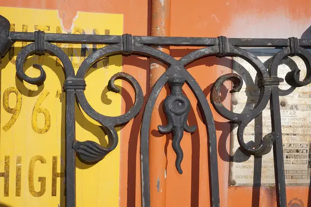 Heavy Wrought Iron Security Grates for Double Entrance Doors - Photo 7