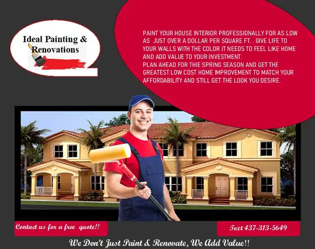 Paint your house professionally for just $1.45 per square ft