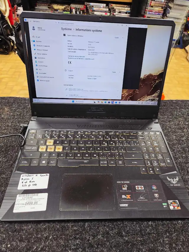 Laptop asus tuf ryzen 5 radeon vega - Photo 3