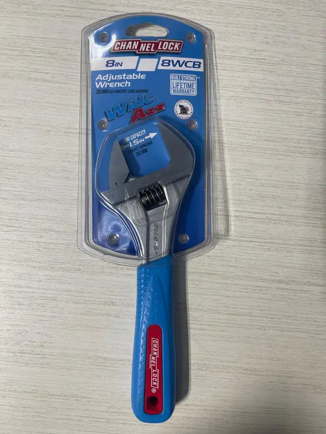 Channellock 8WCB Adjustable Wrench, 8-in