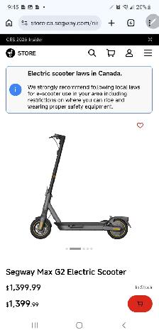 Segway Max G2 Electric Scooter $1399.00 for 1000.00 - Photo 2