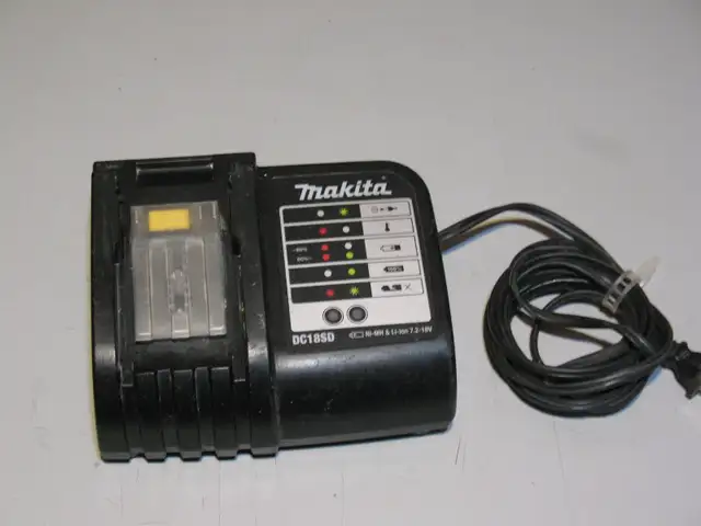 Makita, DeWalt, and Ridgid 18 Volt Battery Chargers