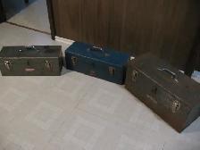 3 Metal Vintage Toolboxes - Photo 8
