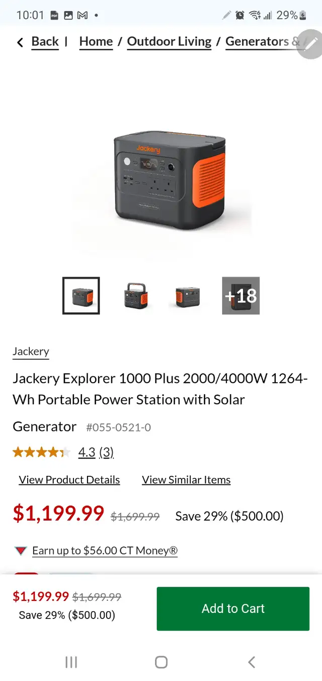 Jackery Explorer 1000 Plus 2000/4000W 1264-Wh Portable Power