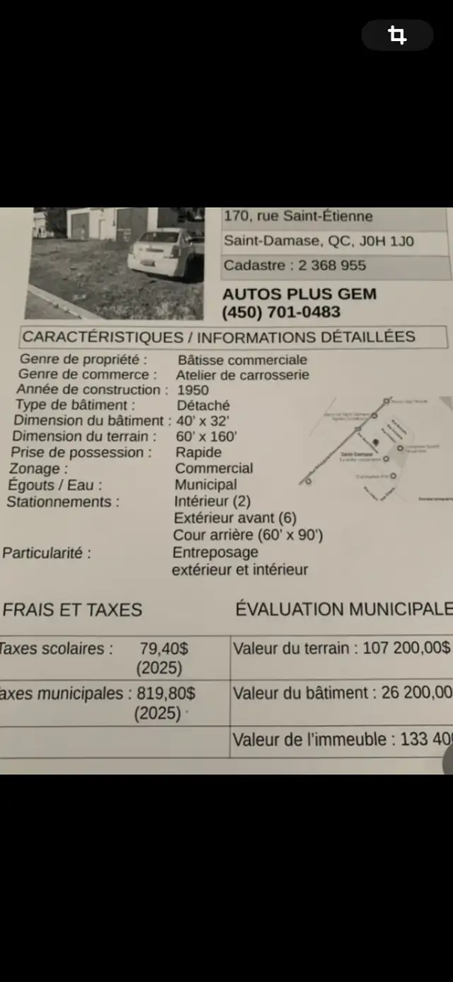 immeuble commercial à louer garage mécanique carrosserie et esth