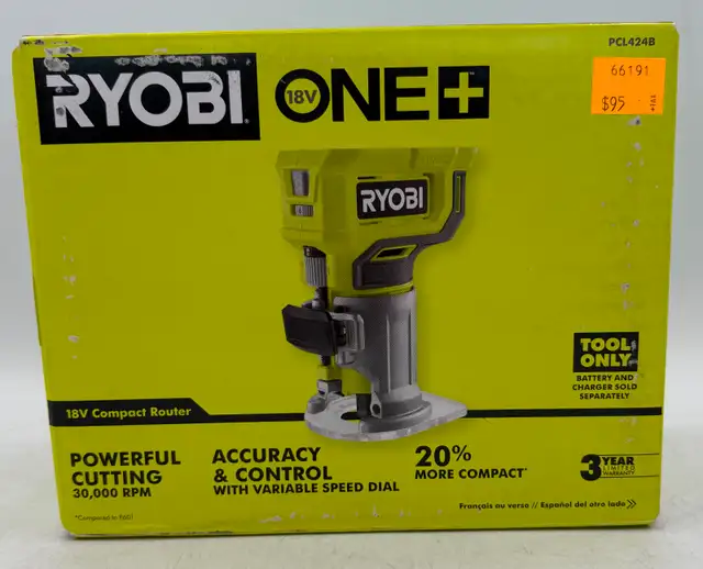 NEW/UNOPENED Ryobi 18v Compact Router (Model: PCL42413 )