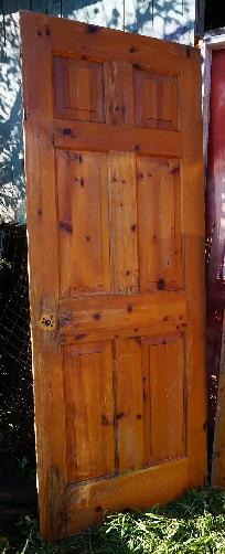 4 SOLID PINE 6 PANEL INTERIOR USED DOORS - 3X30' & 1X18'