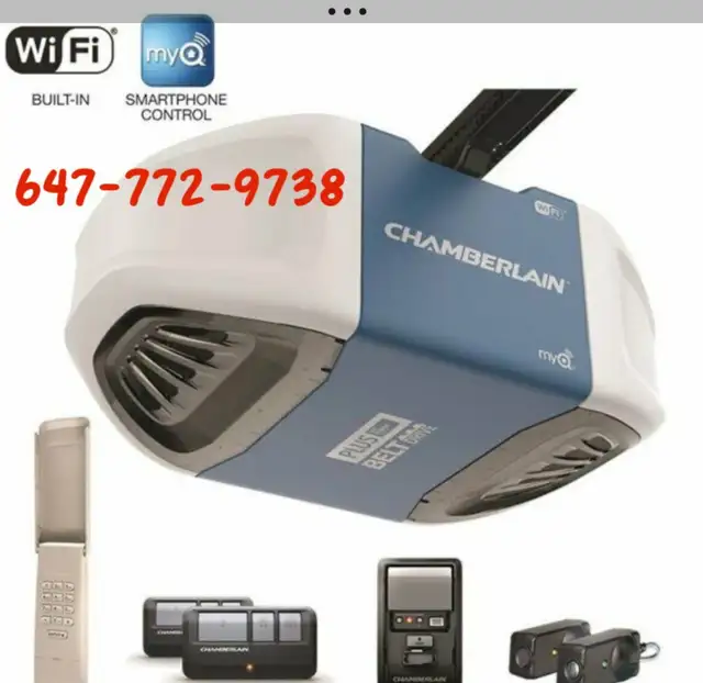 Chamberlain garage door opener: 3/4hp, with built in wifi