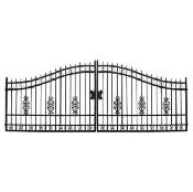 20FT Iron Gate – Beautiful Flower Artwork, Secure & Stylish - Photo 2