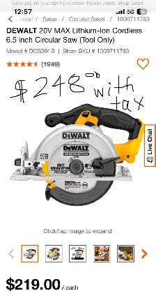DEWALT 20V Cordless 6.5 inch Circular Saw - Photo 4