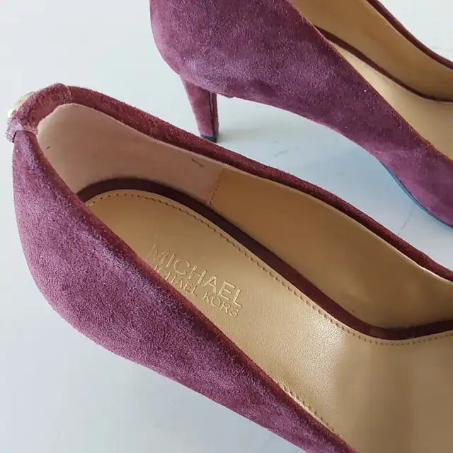 Soulier de suède bourgogne Michael Kors, grandeur 6 - Photo 6