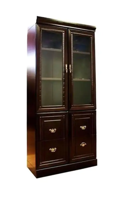 High-End Wood Veneer Bookcase & Storage Cabinets - Photo 6