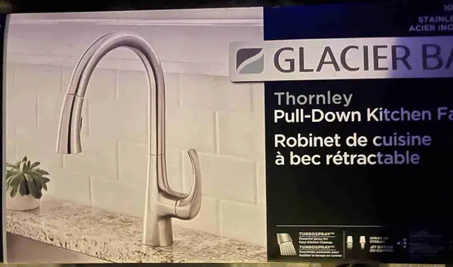 faucet with install and removal of old faucet