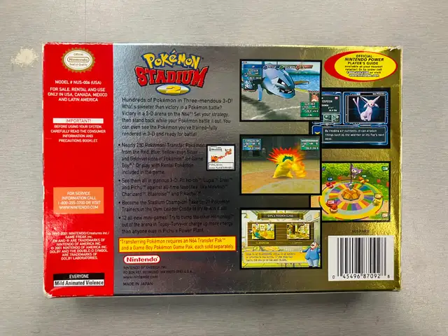Pokémon Stadium 2 with Box (Nintendo 64, 2001) - Photo 3