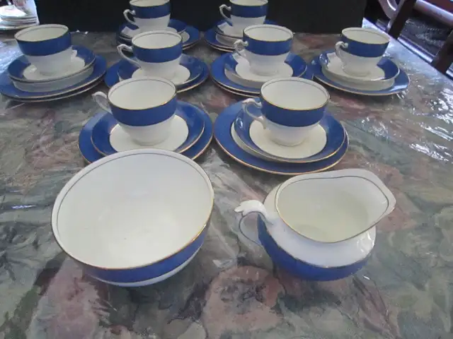 B.A.J. Grafton & Sons BLUE NILE china tea set for 8