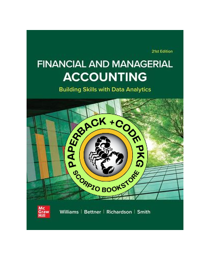 Financial & Managerial Accounting 21E   Connect 9781265003135