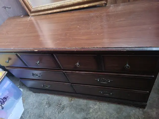 Wooden Dresser With Mirror - Photo 4