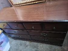 Wooden Dresser With Mirror - Photo 4