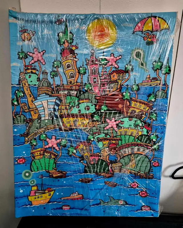 Hand Painted Canvas from Cuba