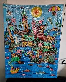 Hand Painted Canvas from Cuba