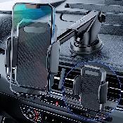 (New)3-in-1 Car Phone Holder, ( Off-Road Level Suction Cup & Cli