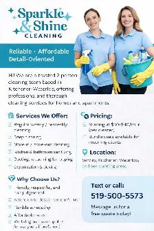 ✨ Sparkle & Shine Cleaning ✨Reliable • Affordable