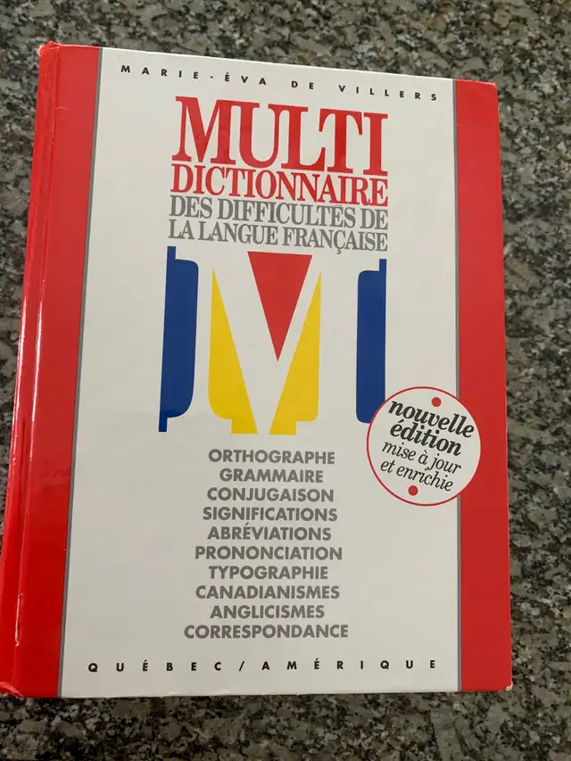 MULTI DICTIONNAIRE DE LA LANGUE FRANCAISE 1,324 PAGES: $20.00
