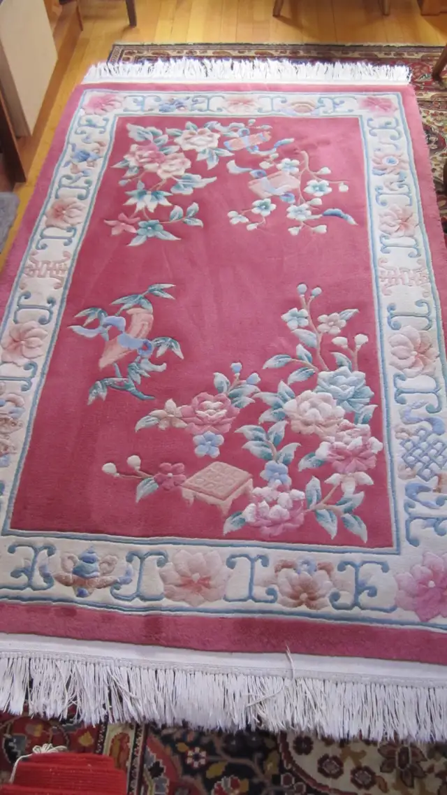 LOVELY  42"X 69" HANDMADE ORIENTAL STYLE WOOL RUG - Photo 2