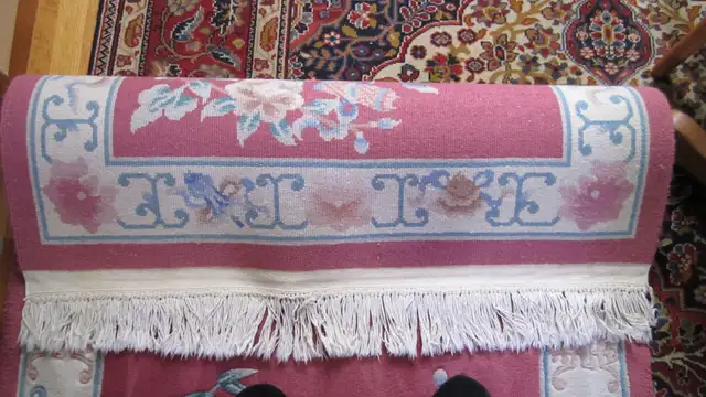 LOVELY  42"X 69" HANDMADE ORIENTAL STYLE WOOL RUG - Photo 6