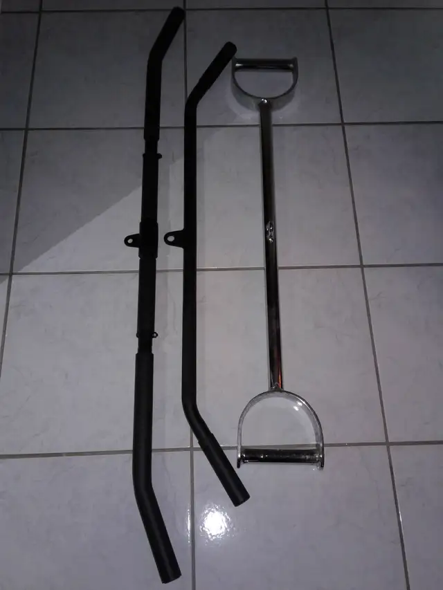 Lat machine attachments: extra long $35, standard $25, D-bar $35