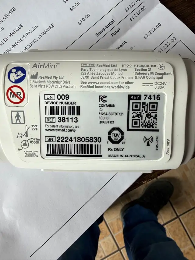 CPAP AIR MINI RESMED LE PLUS PETIT SUR LE MARCHÉ - Photo 5