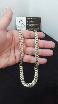 10k white gold chain with diamonds #379_1 - Photo 5