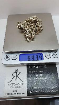 10k white gold chain with diamonds #379_1 - Photo 6