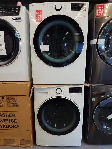 LG '27' White Front Load Washer & Gas Dryer Set on Sale‼️