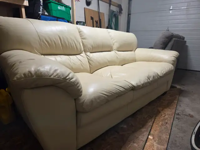 White leather couch forsale