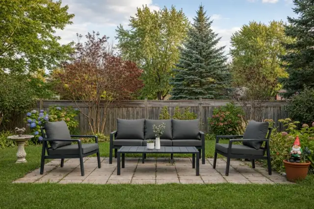 Brand New 4-Piece Heavy Duty Steel Patio Furniture Set Special $ - Photo 2