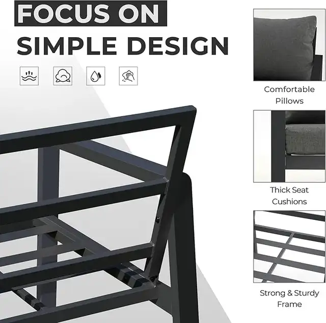 Brand New 4-Piece Heavy Duty Steel Patio Furniture Set Special $ - Photo 5