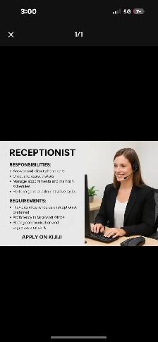 Hiring Receptionist